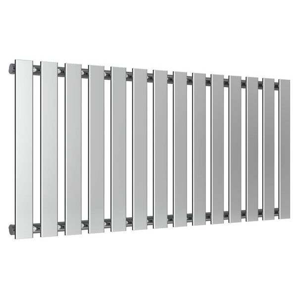 Reina Pienza Flat Panel Chrome Finish Designer Radiator - Horizontal - Steel - 1165 x 550mm