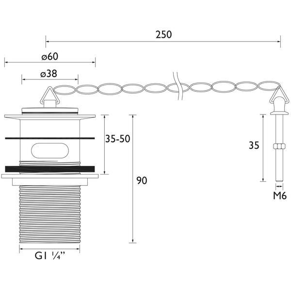 Technical drawing QS-V26143 / W BASIN01 C
