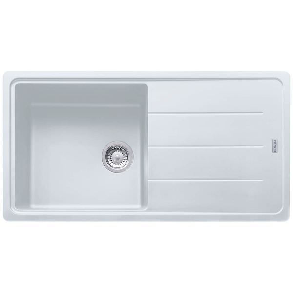 Franke Basis BFG 611-970 Granite Inset Kitchen Sink with Drainer 970 x 500mm - One Bowl