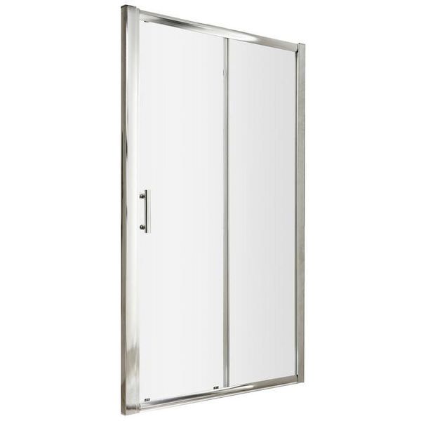 Nuie Pacific Chrome Sliding Shower Door - 1200 x 1850mm - Aluminium Frame - Reversible - Ex-Display
