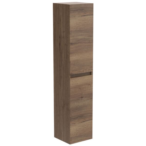 Additional image of Saneux Uni Wall Mounted Tall Bathroom Cabinet 350 x 1700mm - Two Door