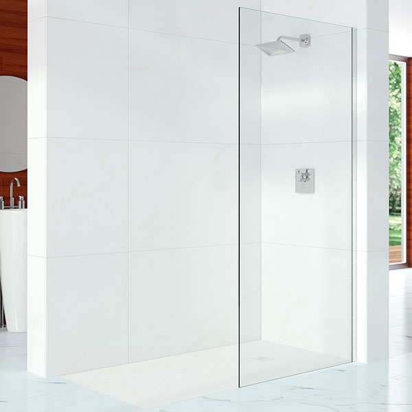 Merlyn 10-Series Reversible Wetroom Shower Screen with Wall Profile - 2000mm Height