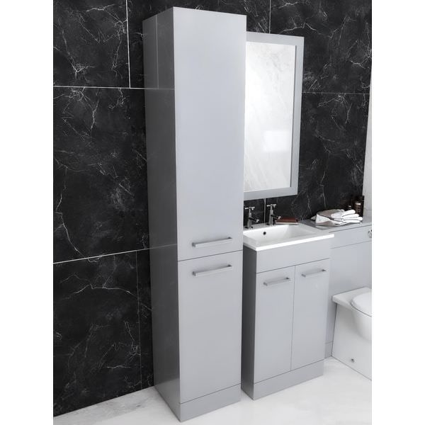 Alternate image of Joseph Miles Alvin Floorstanding Tall Boy Unit with Handles - Reversible - 350 x 1900mm