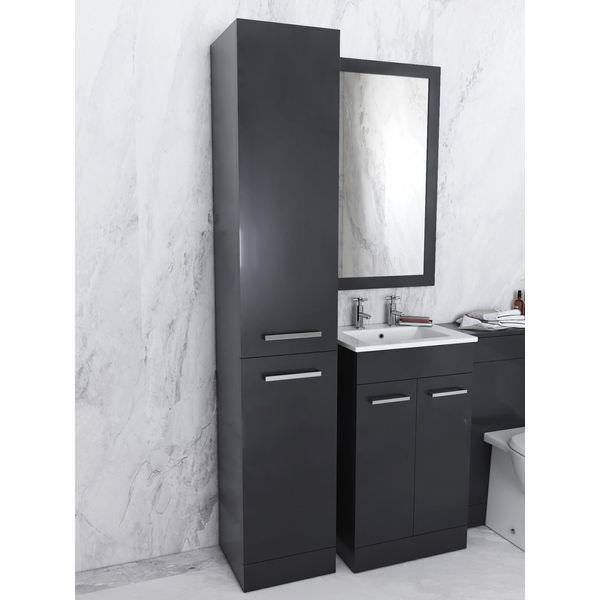 Alternate image of Joseph Miles Alvin Floorstanding Tall Boy Unit with Handles - Reversible - 350 x 1900mm