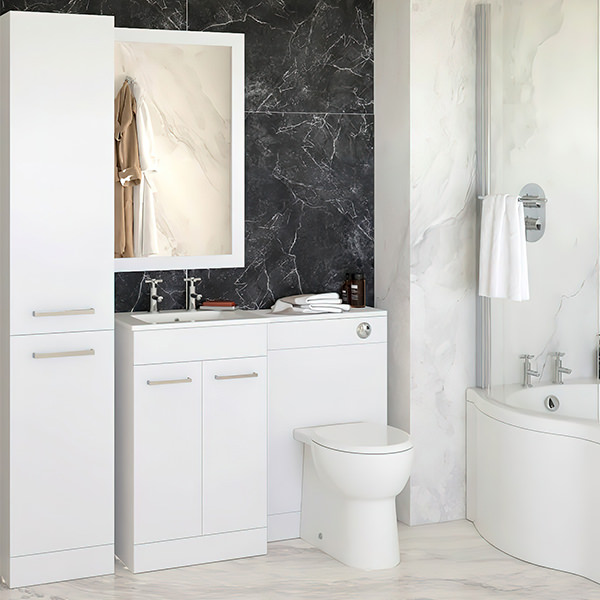 Alternate image of Joseph Miles Alvin Floorstanding Tall Boy Unit with Handles - Reversible - 350 x 1900mm
