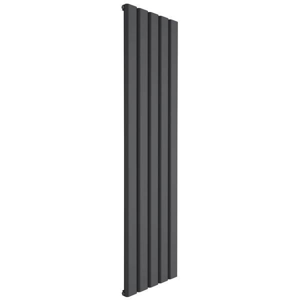 Additional image of Reina Vicari Vertical Flat Bar Central Heating Aluminium Radiator