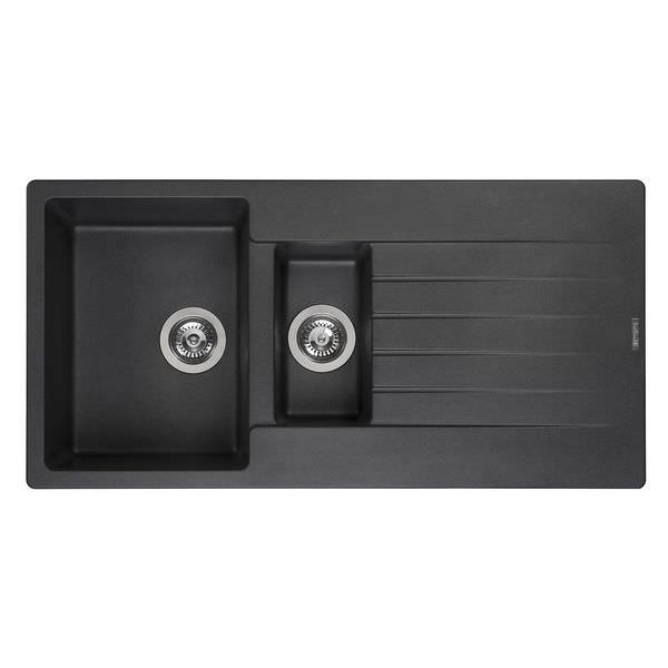 Reginox Harlem-15 Granite Inset Kitchen Sink with Drainer 1000 x 500mm - 1.5 Bowl
