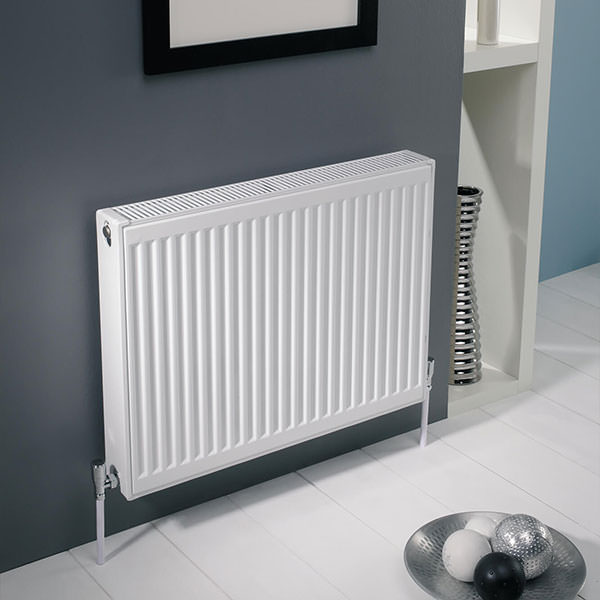 Kartell K-Rad Kompact 600mm High White Single Convector Double Panel  Radiator
