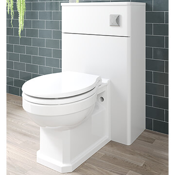 QS Basics Regal Contemporary Satin White Back-To-Wall WC Unit - 500 x 818mm
