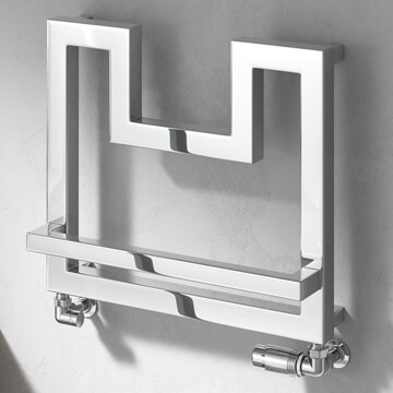 Reina Ticino Dual Fuel Designer Heated Towel Rail - 500 x 450mm - Mild Steel