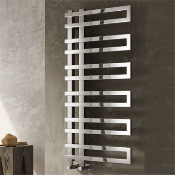 Reina Pietra Dual Fuel Designer Flat Towel Rail - 530mm Wide - Mild Steel
