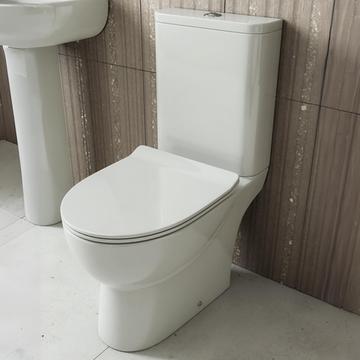 Joseph Miles Belini Rimless Open Back Pan With Cistern And Soft Close Seat