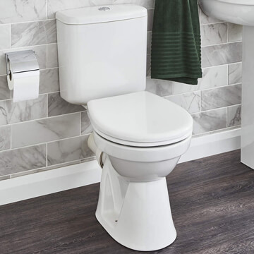 Kartell K-Vit Milton White Close Coupled Open Back WC Set