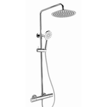 RAK Compact Square Exposed Thermostatic Shower Column With Fixed Head And Shower Kit - Image