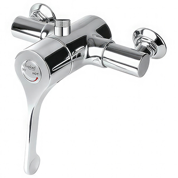 Twyford Sola Exposed Contemporary Thermostatic Chrome Shower Valve - 1 Control
