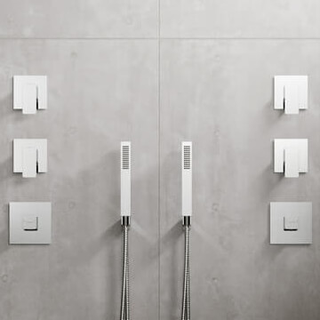 Nuie Windon Concealed Square Thermostatic Temperature Control Chrome Valve - 1 Control