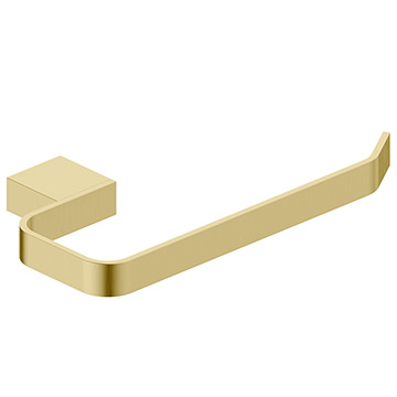 Joseph Miles Wall Mounted Brushed Brass Towel Ring - Image