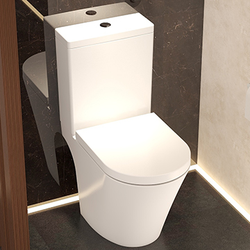 Imex Arco Rimless Open Back Close Coupled Pan With Cistern And Seat