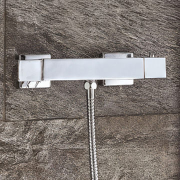 Joseph Miles Exposed Square Thermostatic Chrome Bar Shower Valve - 2 Controls