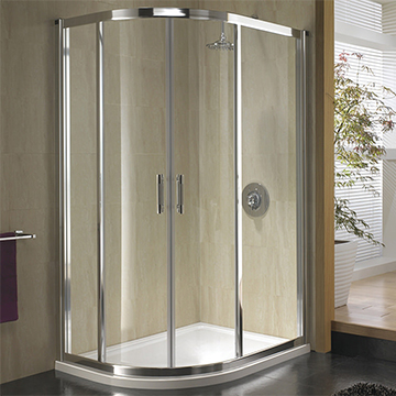 Twyford Geo 6 Offset Double Door Quadrant Shower Enclosure - Ex Display