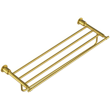 Jaguar Artize VIC Traditional 600mm Wide Bright Gold Towel Rack with Lower Hanger