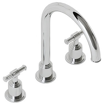 Jaquar Artize VIC Contemporary 3 Hole Basin Mixer Tap with Curved Spout - Stick Handles