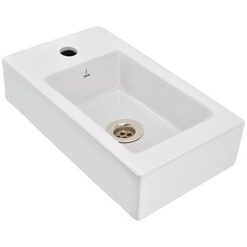 Jaquar Designer Rectangular White Table Top Basin With 1 Tap Hole