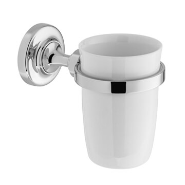 Vado Axbridge Traditional Ceramic Tumbler and Holder
