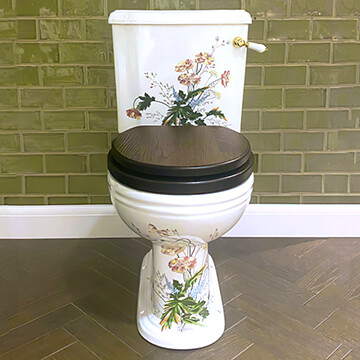 Silverdale Victorian Garden Close Coupled Open Back Toilet Pan - 365 x 690mm