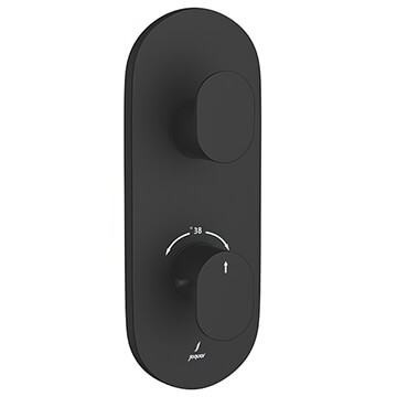 Jaquar Opal Prime Concealed Thermostatic Matt Black Shower Mixer Valve - 2 Controls