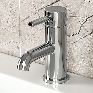Joseph Miles Millie Deck Mounted Chrome Basin Mixer Tap With Click-Clack Waste
