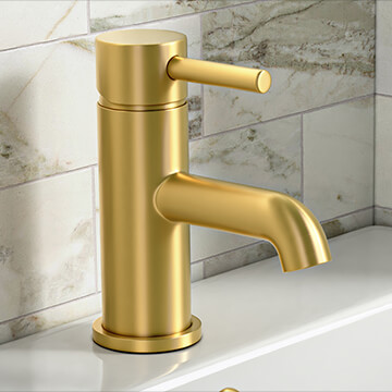 Joseph Miles Millie Mono Deck Mounted Brushed Brass Basin Tap