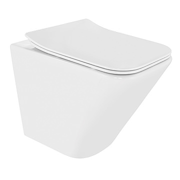 Jaquar Laguna Rimless Back To Wall White Toilet with Soft Close Seat 370 x 520mm