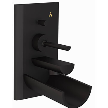 Jaquar Artize Confluence Matt Black Waterfall Bath Mixer Tap with Diverter - Stick Handle