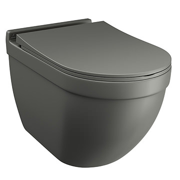 Jaquar Solo Wall-Hung Rimless WC Pan with Soft Close Seat 375 x 520mm