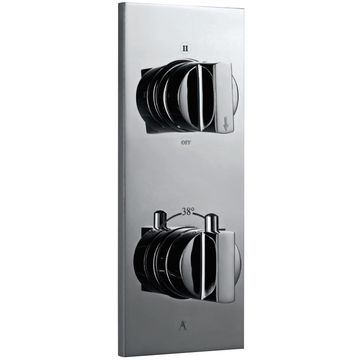 Jaquar Artize Thermatik-R Concealed Thermostatic Shower Valve - 2 Controls - Rectangular Trim
