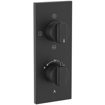 Jaquar Artize Thermatik-R Concealed Matt Black Thermostatic Shower Valve - 2 Controls