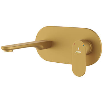 Jaquar Opal Prime 2 Hole Matt Gold Basin Mixer Tap with Straight Spout - Lever Handle