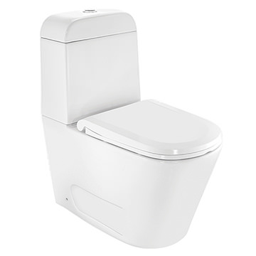 Jaquar Opal Prime Rimless Close Coupled White WC Pan with Cistern and Soft Close Seat 385 x 680mm