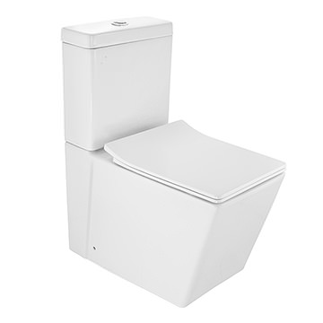 Jaquar Kubix Prime Rimless White WC Pan with Cistern and Soft Close Seat 385 x 650mm