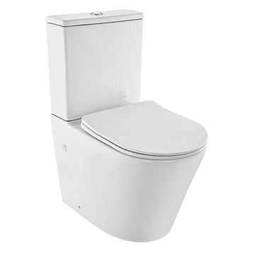 Jaquar Vignette Rimless Close Coupled White WC Pan with Cistern and Soft Close Seat 380 x 610mm