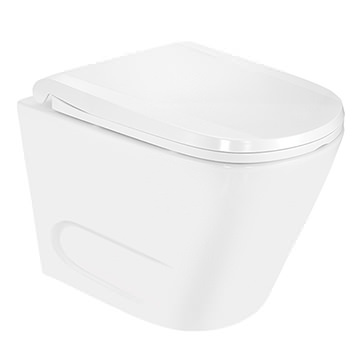 Jaquar Opal Prime Rimless Wall-Hung White Toilet with Soft Close Seat 370 x 510mm