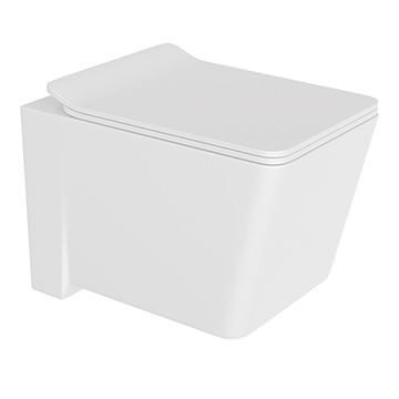 Jaquar Kubix Prime Rimless Wall-Hung White Toilet with Soft Close Seat 380 x 525mm