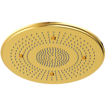 Jaguar Artize VIC Traditional Rainjoy Round Bright Gold Shower Head - Stainless Steel