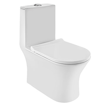 Jaquar Continental Single Piece White Toilet with Soft Close Seat