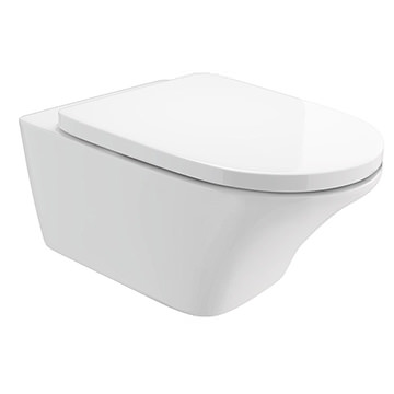 Jaquar Artize Confluence Wall-Hung White Rimless Toilet with Soft Close Seat 360 x 540mm