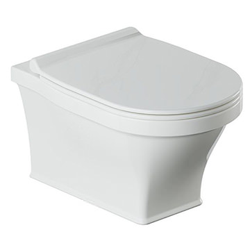 Jaquar Artize VIC Rimless Wall-Hung White Toilet with Soft Close Seat 370 x 560mm