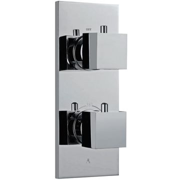 Jaquar Artize Thermatik-S Recessed Thermostatic Shower Valve - 2 Controls - Rectangular Trim