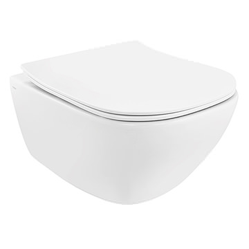 Jaquar Artize Lexa Wall-Hung White Rimless Toilet with Soft Close Seat 375 x 530mm