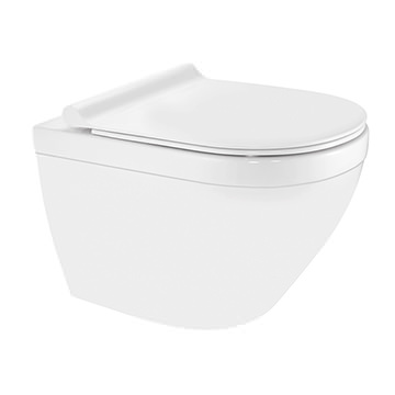 Jaquar Solo Rimless Wall-Hung WC Pan with Soft Close Seat 375 x 520mm